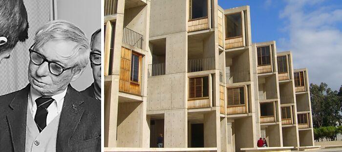 Pictures of Louis Kahn and Salk institute