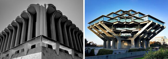 Pictures of UCI libraries gateway study center & the Geisel library