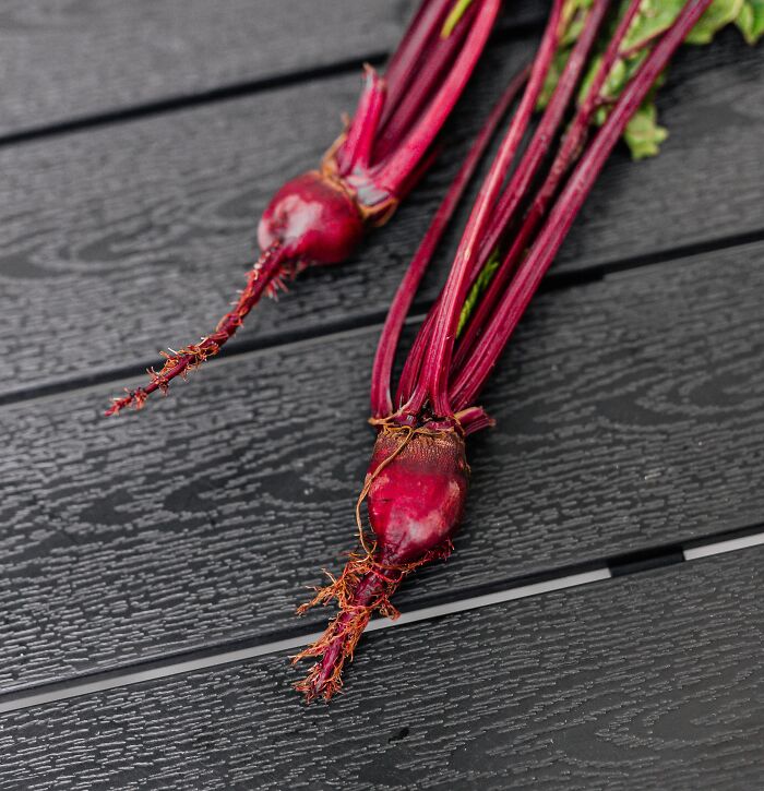 Two beetroots on the table 