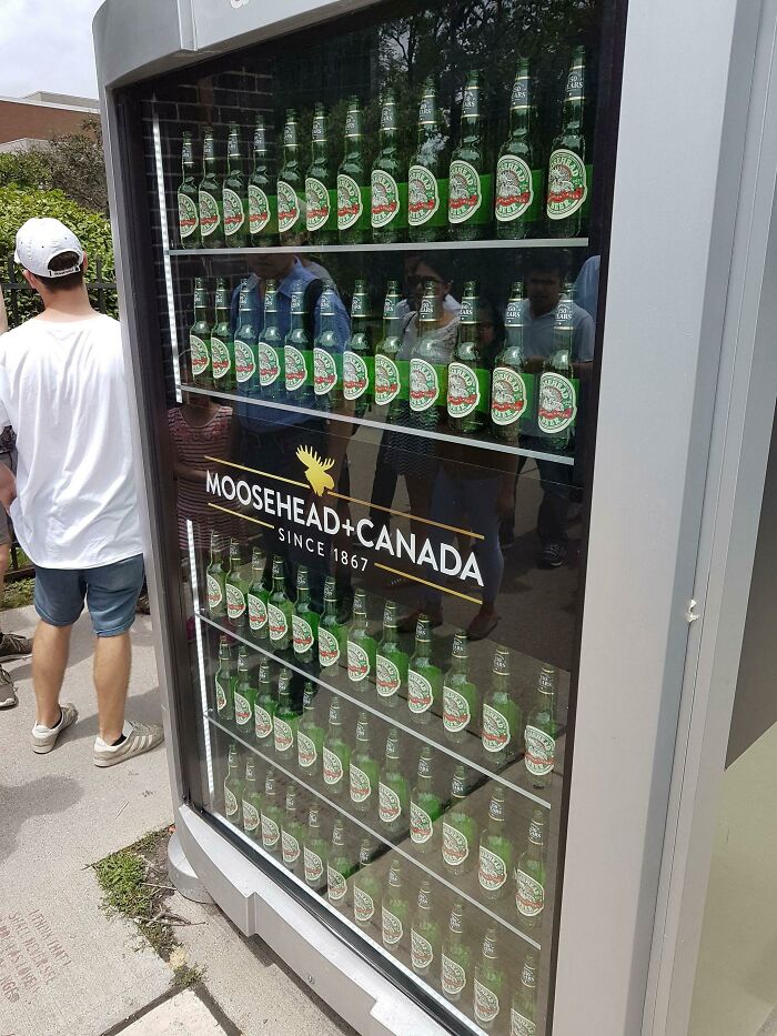 This Bus Stop Ad Uses Real Beer Bottles