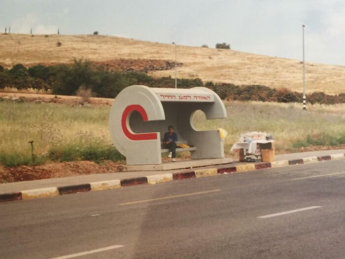These Bus Stops In Israel Can Be Also Used As Shelters In Case Of Mortar Shots (1997)