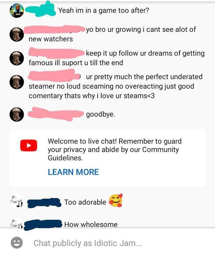 I'm A Very Smalltime Streamer For Fun>views, I've Developed A Small Set Of Regulars However, One In Particular Left Me This Message Which Midstream Made Me Blush So Hard, And It Made The Entire Stream Honestly Worth It :')