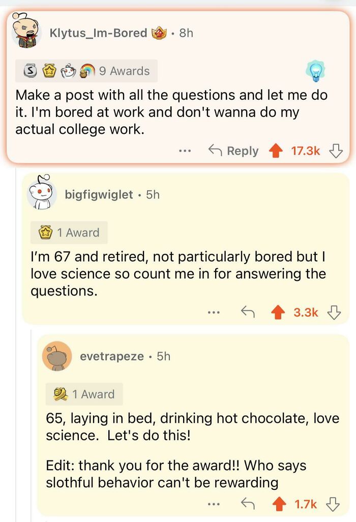 On A Post About A Kid Having 82 Science Questions To Do Over Spring Break, There Were More Funny Ones Too (R/Mildyinfuriating)