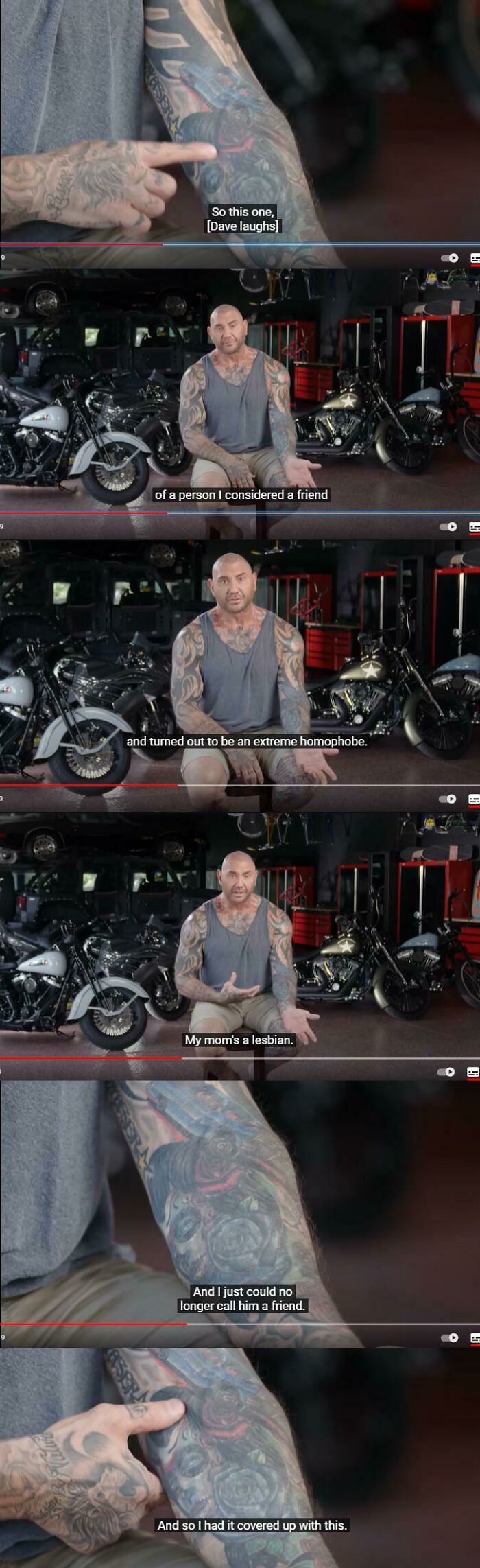 Dave Bautista And His Tattoo Coverings