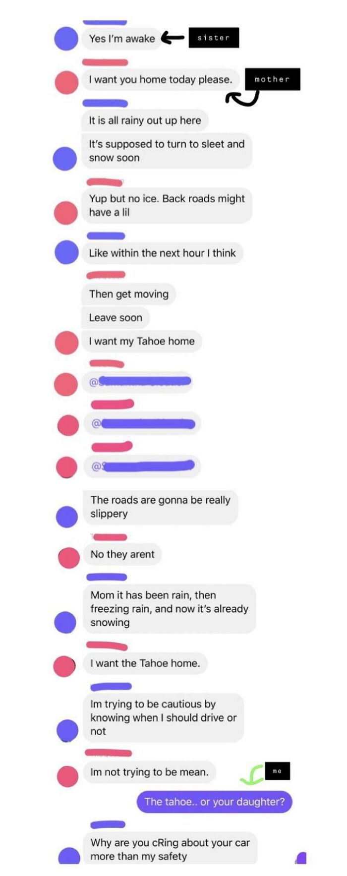 My Sister Is 1.5 Hours Away In The Start Of A Bad Storm, But That Clearly Doesn’t Matter