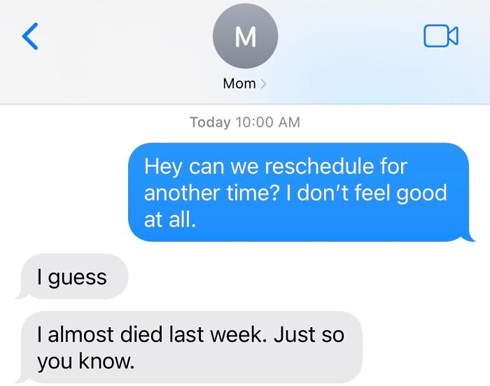 The Subtlety Of My Mom’s Anger When Needing To Reschedule Lunch Plans