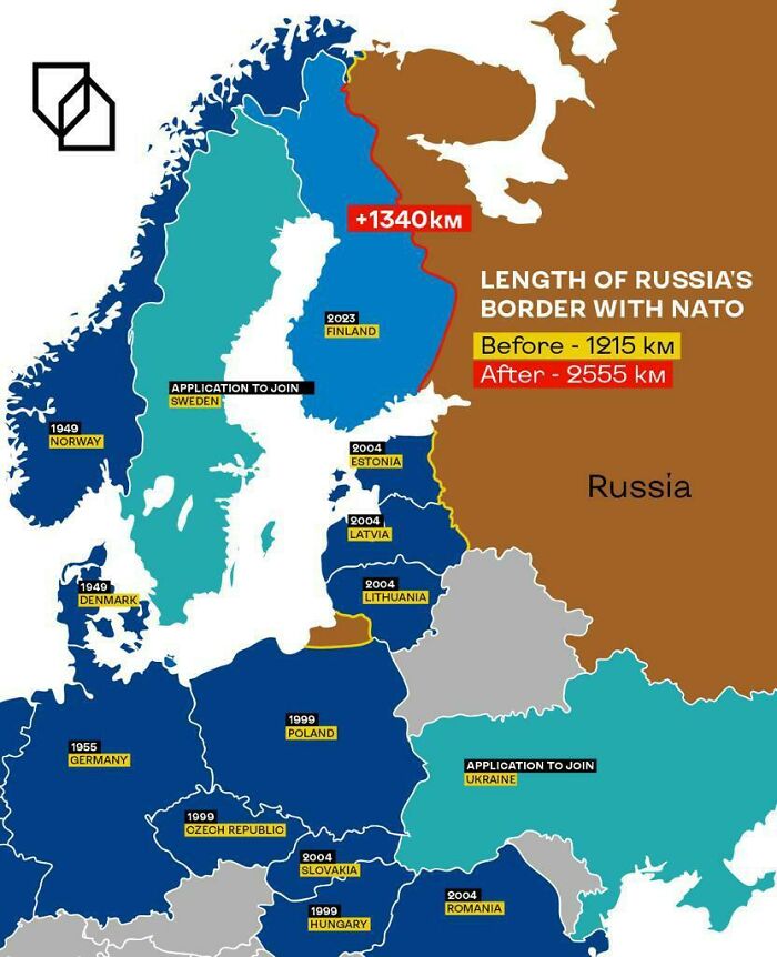 Russia’s New Border With Nato Now That Finland Is Finally In Nato!