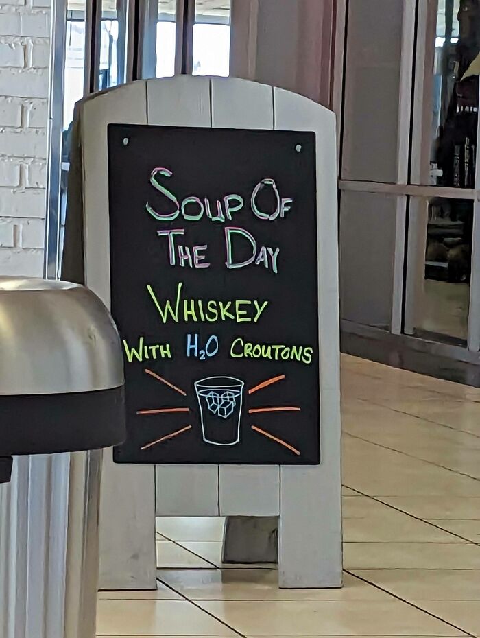 La sopa del día en un aeropuerto