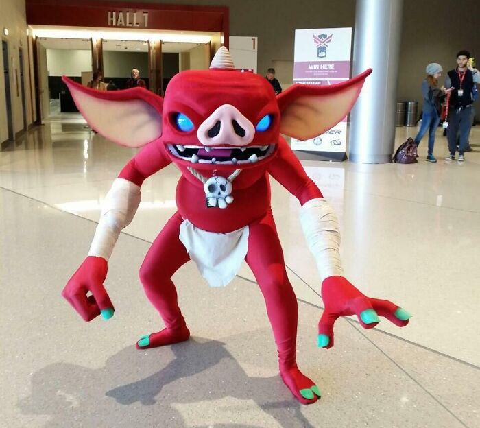 Person cosplaying Bokoblin from The Legend of Zelda