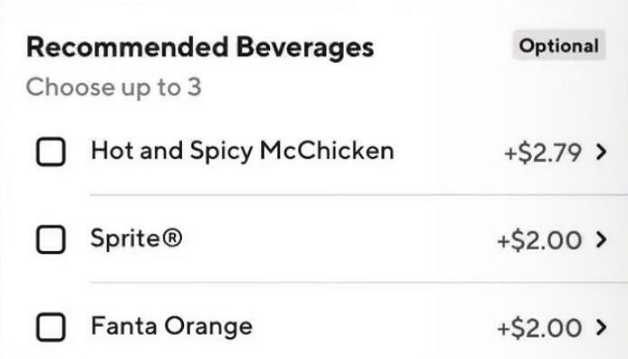 Mcdonalds, You Know That Chicken Is Not A Drink. Right?