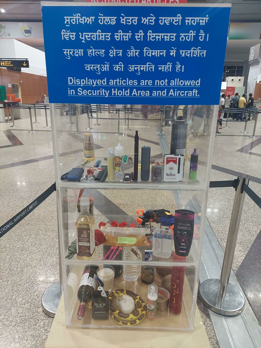 The Prohibited Items List At Chandigarh Airport, India Has A Snake In It Too