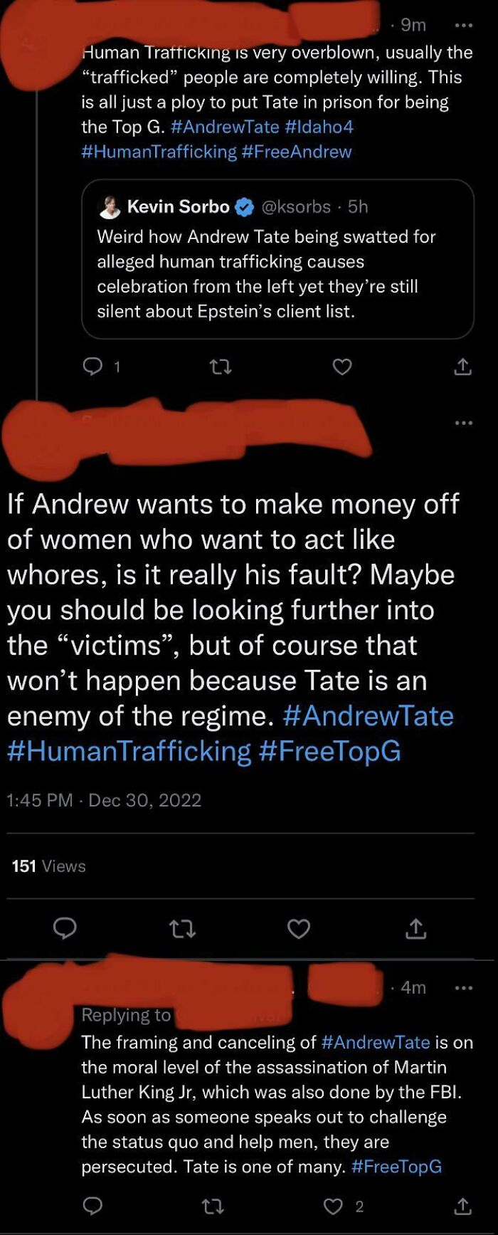 Tate Fanboy Explains Human Trafficking