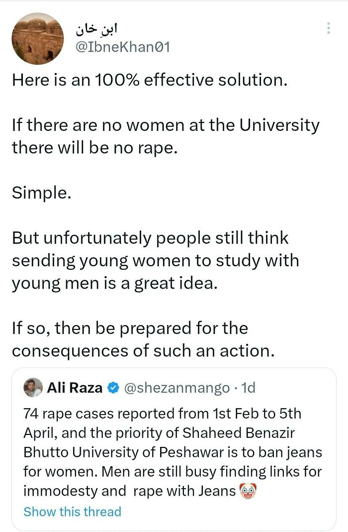 Apparently Men Can't Control Themselves Around Women In College
