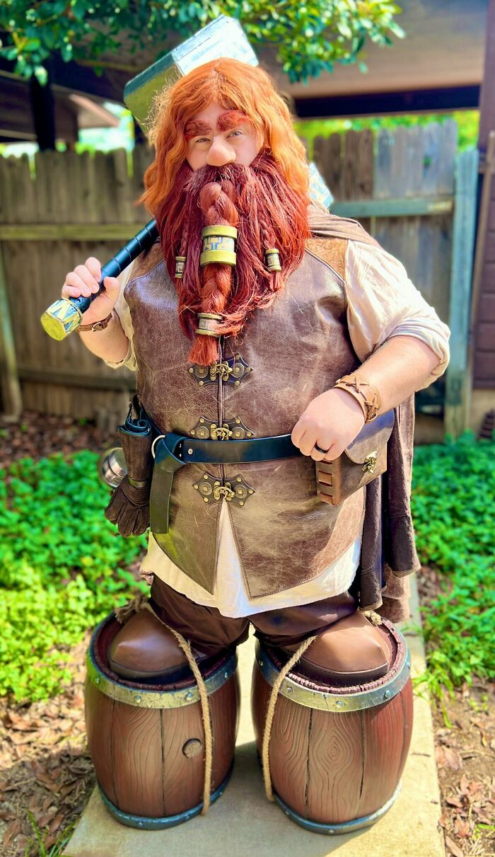 Person cosplaying Dwarf from World of Warcraft