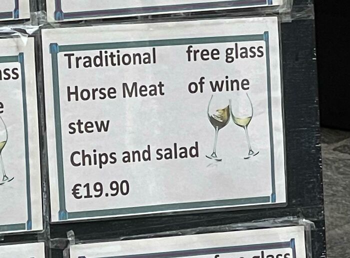 Traditional Free Glass Horse Meat Of Wine