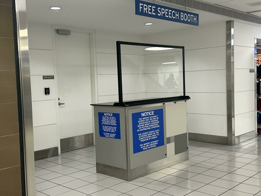 This Free Speech Booth At An Airport