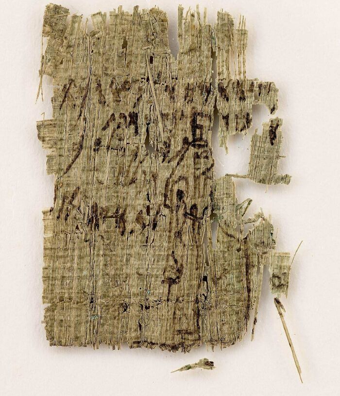 One Of Only Three Papyrus Fragments Written In The Phoenician Language