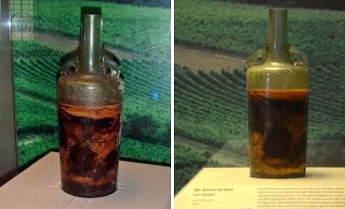 Intact Bottle Of Ancient Roman Wine From 325ad