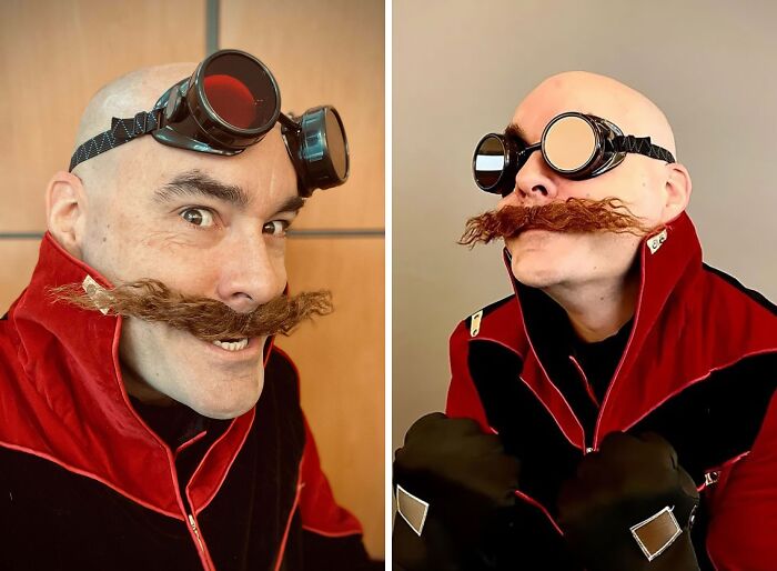 Person cosplaying Dr. Robotnik