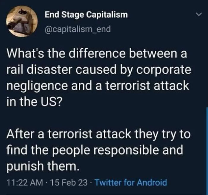 The Difference Between Corporate Malfeasance And Terrorism