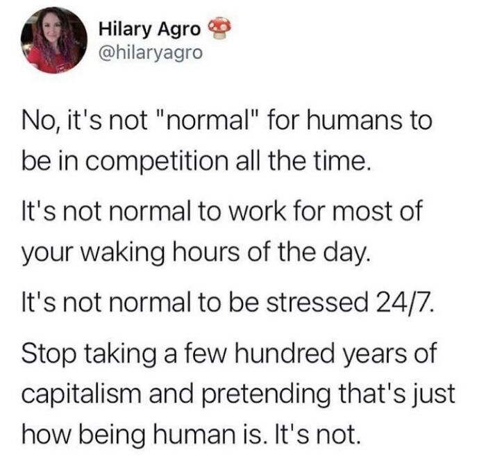 It's Not " Normal " At All , It Never Was