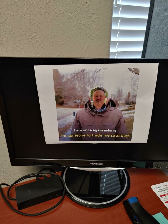 Coworker Forgot To Get His On Call Saturday Covered And Sent Out A Division-Wide Email. Came Back To This On His Monitor