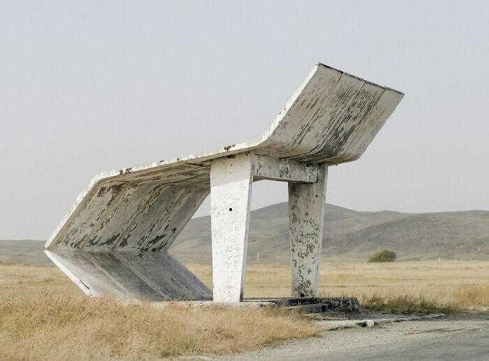 Bus Stop In Kazakhstan
