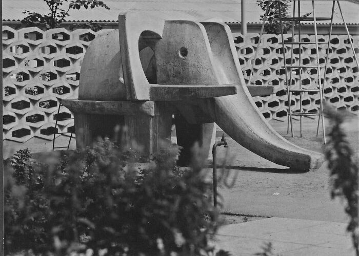Prefabricated Elephant Slide In Dresden, East Germany, Cca 1965 #sicmod