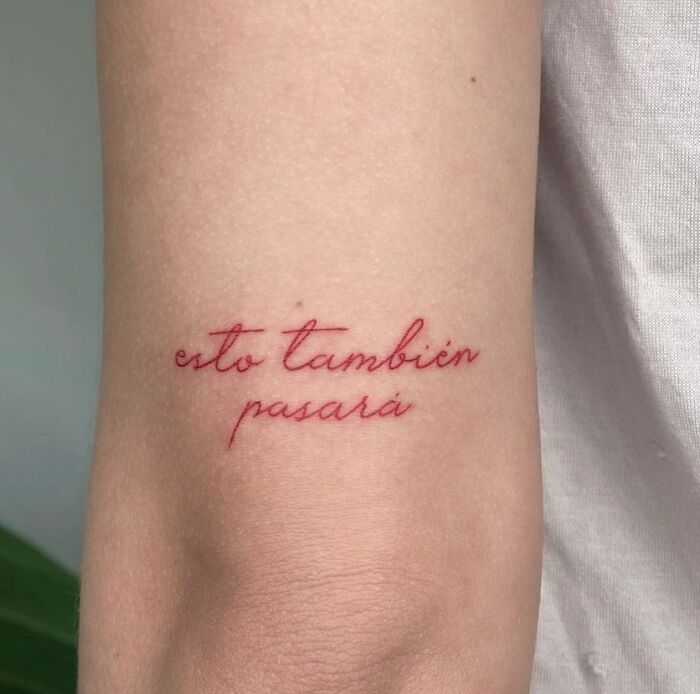Quote Red Ink Tattoo