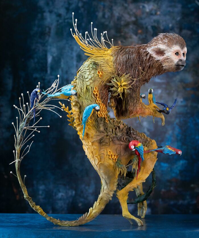 Flauna Sculpture Of A Squirrel Monkey. By Me