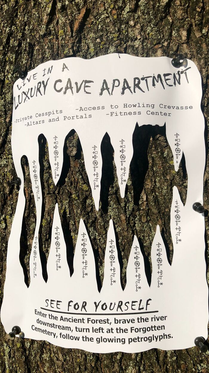 I Made A Flyer To Advertise Luxury Cave Apartments