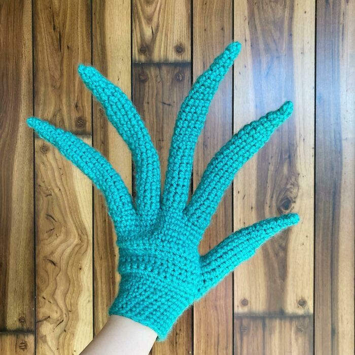 My Handmade Gloves With Extra Long Fingers