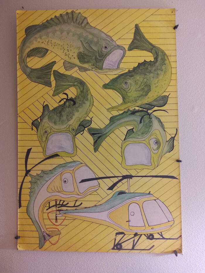 Ten Years Ago My Girlfriend At The Time Gave Me A Painting Her Aunt Did In The 70s. It's Hung Proudly Over My Toilet Ever Since