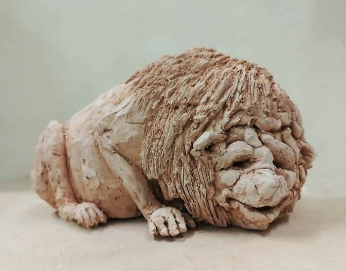 Smiling Beast, Me, Earthenware, 2022