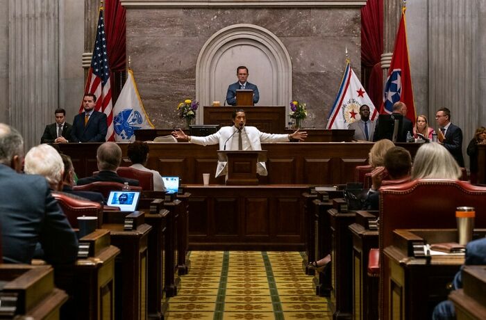 Justin Jones Speaking In The Tennessee House