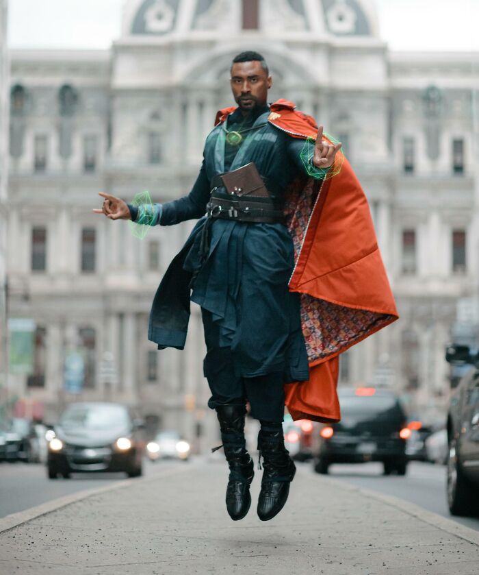 Person cosplaying Doctor Strange