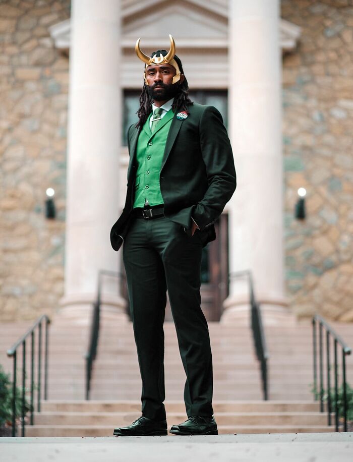 Person cosplaying Loki