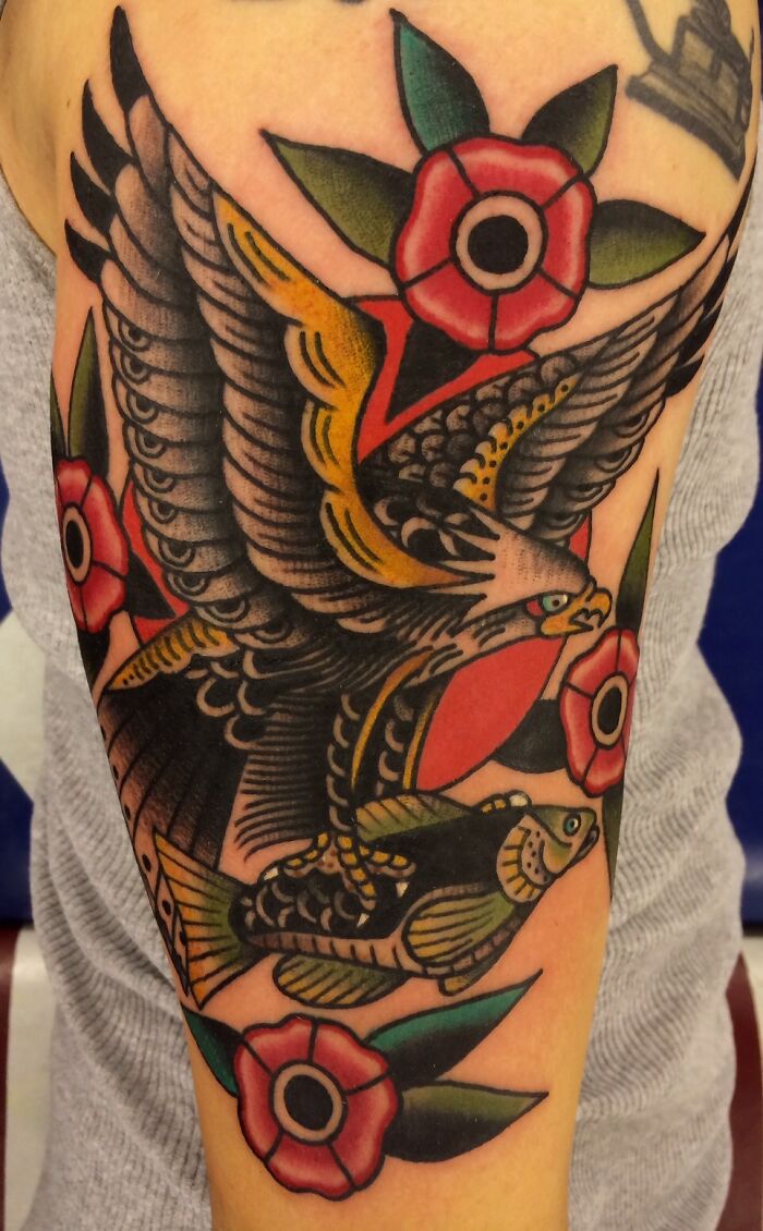 American traditional eagle tattoo