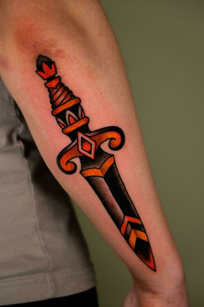 American Traditional Dagger By David Bruehl At Redletter1 In Tampa, FL