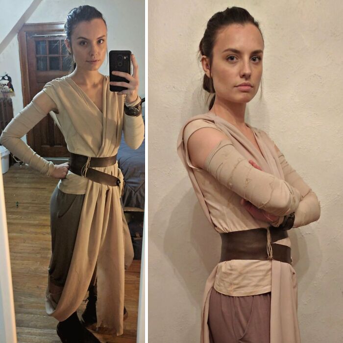 Person cosplaying Rey from Star Wars