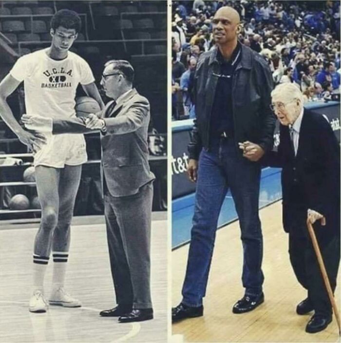Kareem Abdul-Jabbar And Coach John Wooden. ‘’never Forget Who Helped You’’