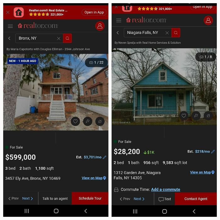 The Cost Of A Home In The Bronx NY vs. The Cost Of A Home In Niagara Falls, NY