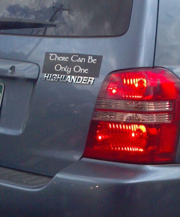 And The Award For The Most Specific Bumper Sticker