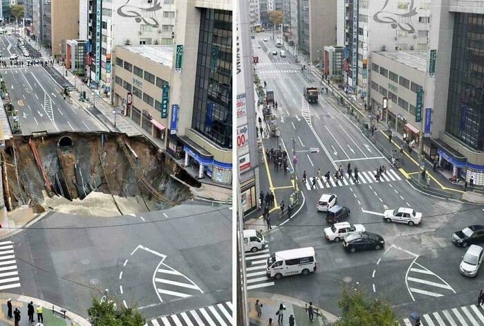  Japan Fixed This Road In 1 Week. How Long Would Your Country Take?
