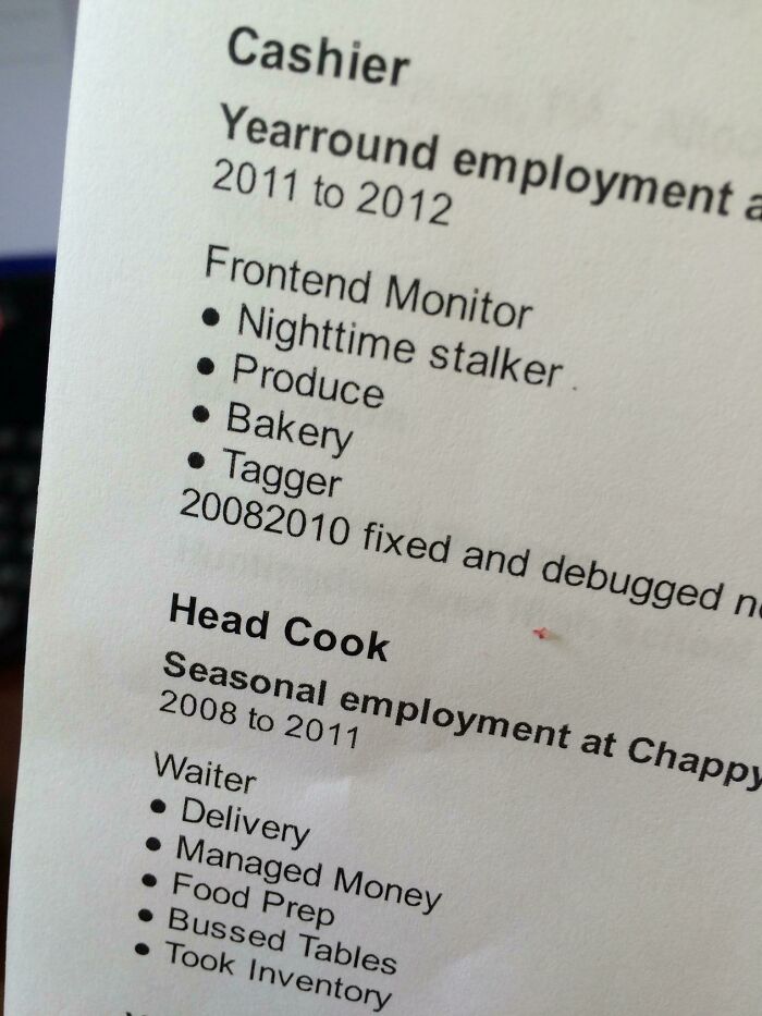 Going Through Resumes This Week