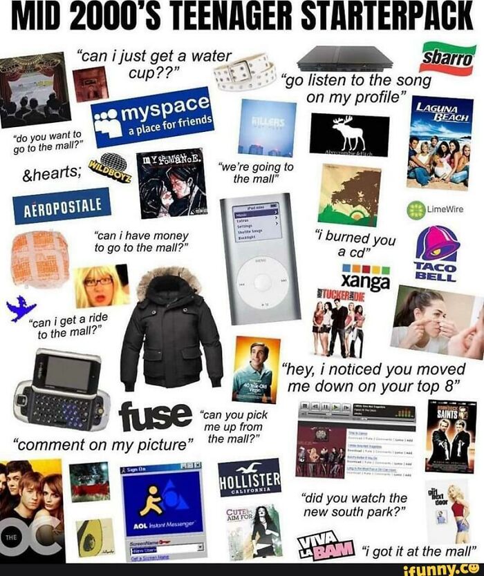 Mid 2000s Teenager Starter Pack
