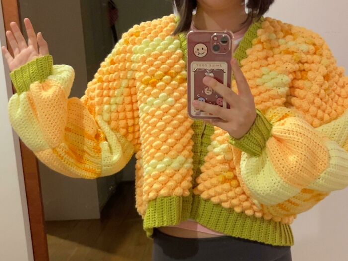 Corn Cardigan (With Bobble Stitch)