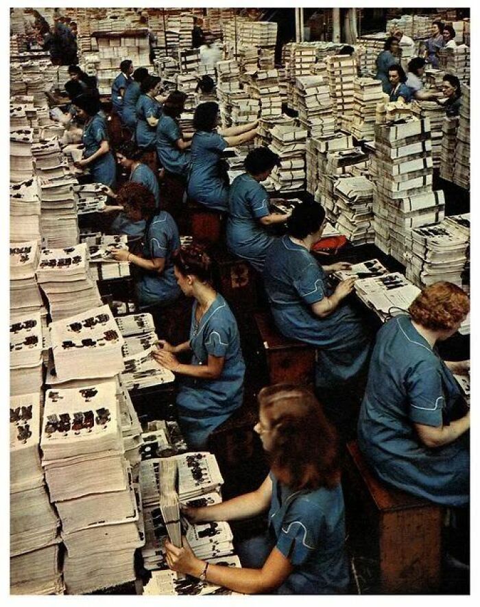 Assembling Sears & Roebuck Catalogs In 1942