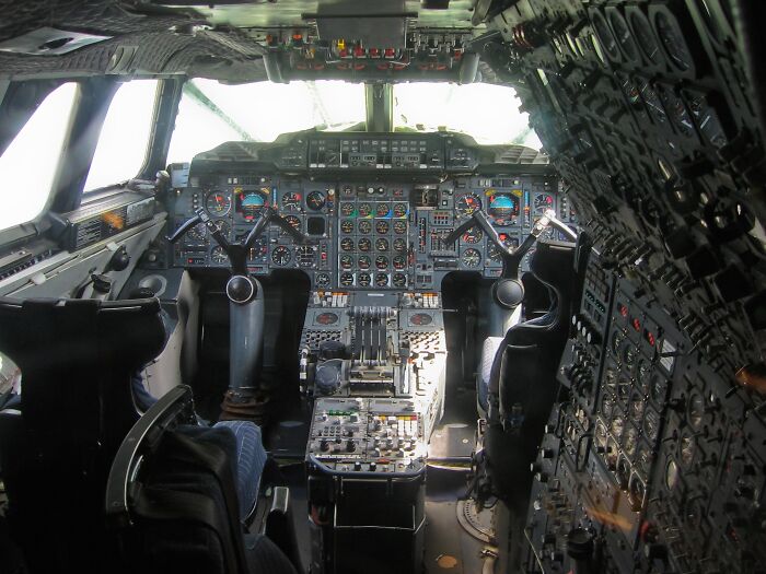 Concorde’s Cockpit. One Of The Most Complex Cockpits In History. Concorde Required A Minimum Flight Crew Of Three, With A Flight Engineer Working Alongside The Two Pilots
