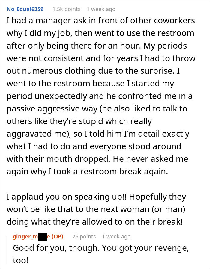 "I Had To Buy Tampons Because I'm On My Period": Woman Quits Immediately After Rude Coworker Tattles On Her "I Had To Buy Tampons Because I'm On My Period": Woman Quits Immediately After Rude Coworker Tattles On Her